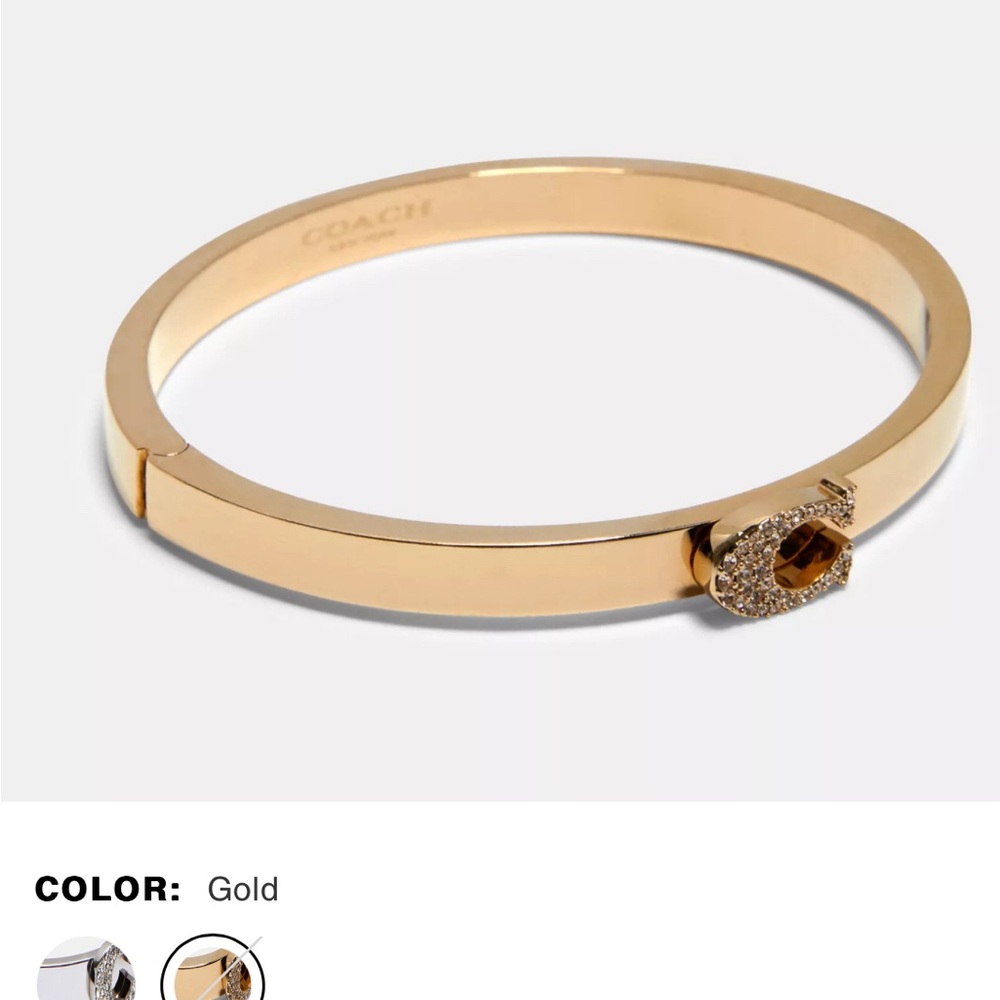 Coach Gold-Tone Bracelet with Sparkling Detail